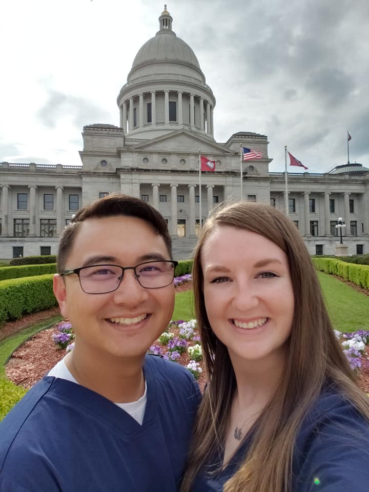 travel nurse couple on assignment