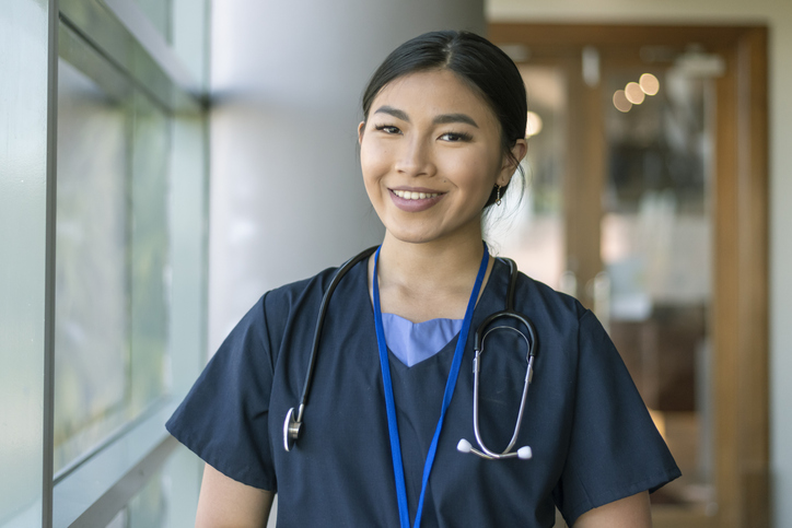 National Healthcare Appreciation Days in May 2022 Female doctor of Asian descen