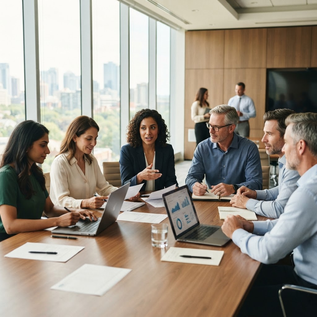 News & Insights Healthcare professionals collaborating around a conference table