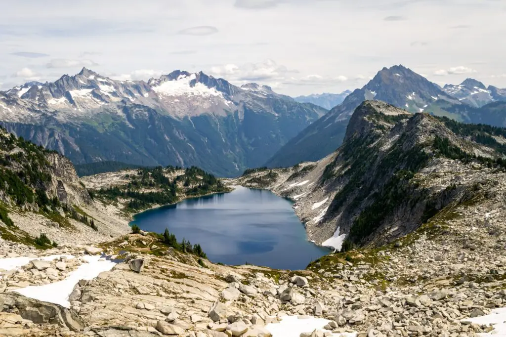 view of mountains and a lake